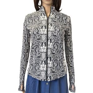 Tommy Bahama Active Women's Full Zip Jacket Zip Pockets Palm Stamp Size XS - NWT